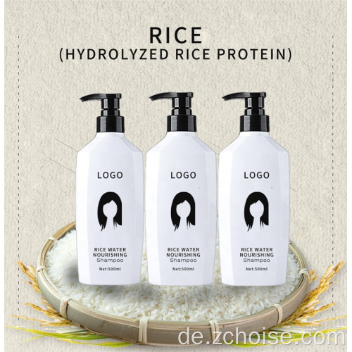 Shampoo und Spülung mit gewaschenem Reiswasser